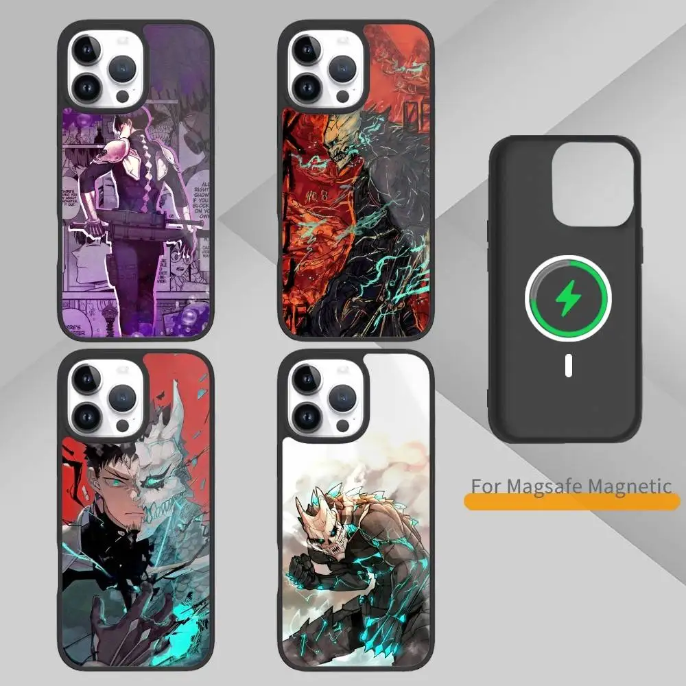 

Hot Anime K-Kaiju N-No. 8 Phone Case For iPhone 14,16,15,13,17,12,Plus,Pro,Max Magnetic For Magsafe Frosted Cover