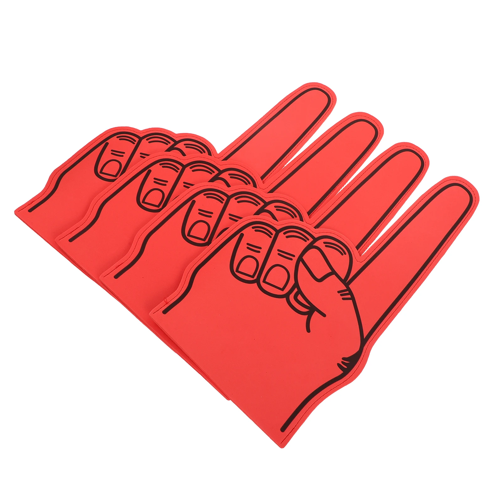 

4Pcs Cheerleading Foam Fingers Lightweight Eva Oversized Sport Fan Props Party Spirit Hand for Sports Events