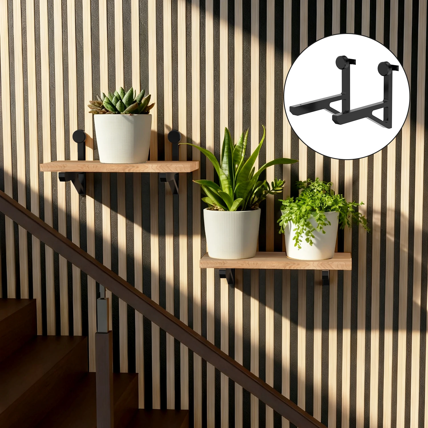 4pcs Heavy-Duty Soundproof Panel Bracket, Easy to Install, Tray for Soundproof Panels, Can Hold Flower Pots, Cosmetics, Jewelry,