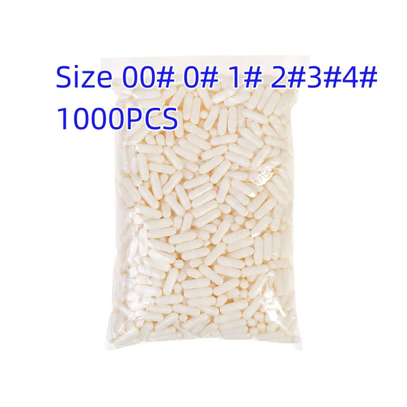 1000pcs Size 00# 0# 1# 2#3#4# Vegetarian empty capsule Vega white white Vegetable Vegan Capsule Health Care Vitamin Pill