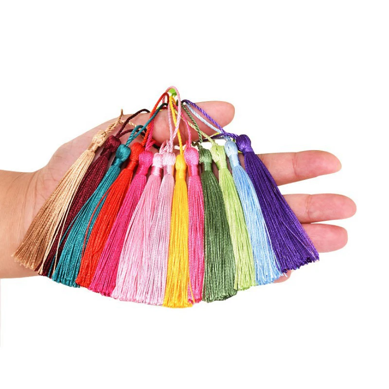 10-30Pcs 80mm Bookmark Tassels Fringe Brush For DIY Key Chain Earring Hooks Pendant Jewelry Making Sewing Curtains Accessories