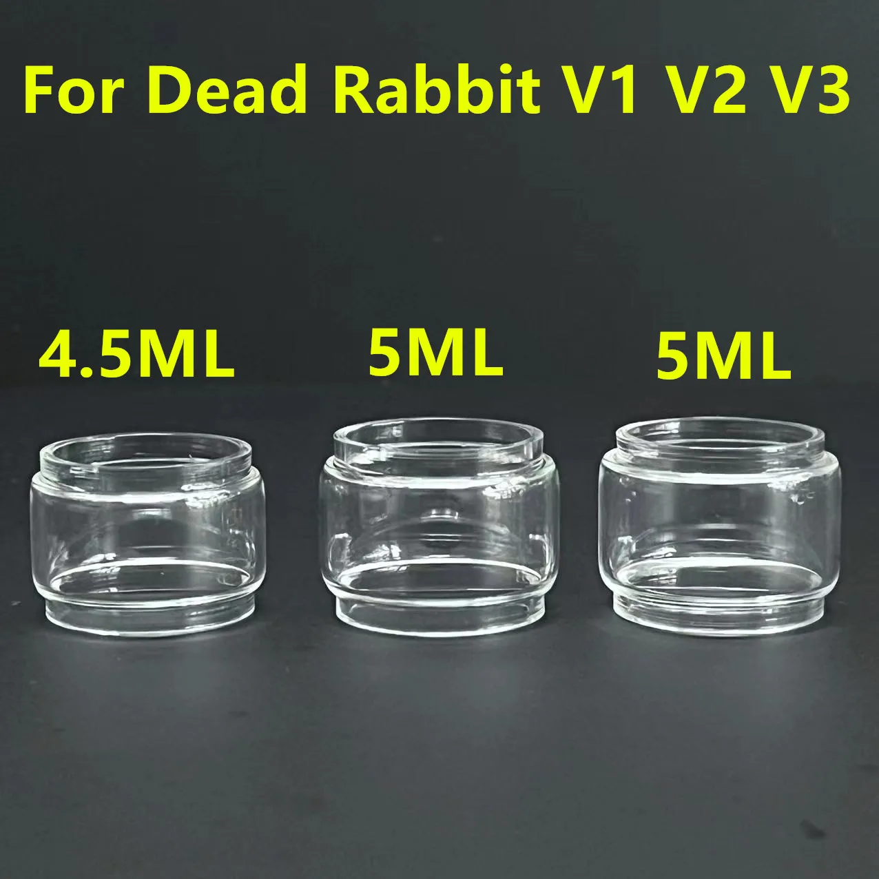 Dead Rabbit V1 V2 V3 RTA Bubble Straight Glass Tube Transparent 2ML 4.5ML 5ML Replacement Glass Tank