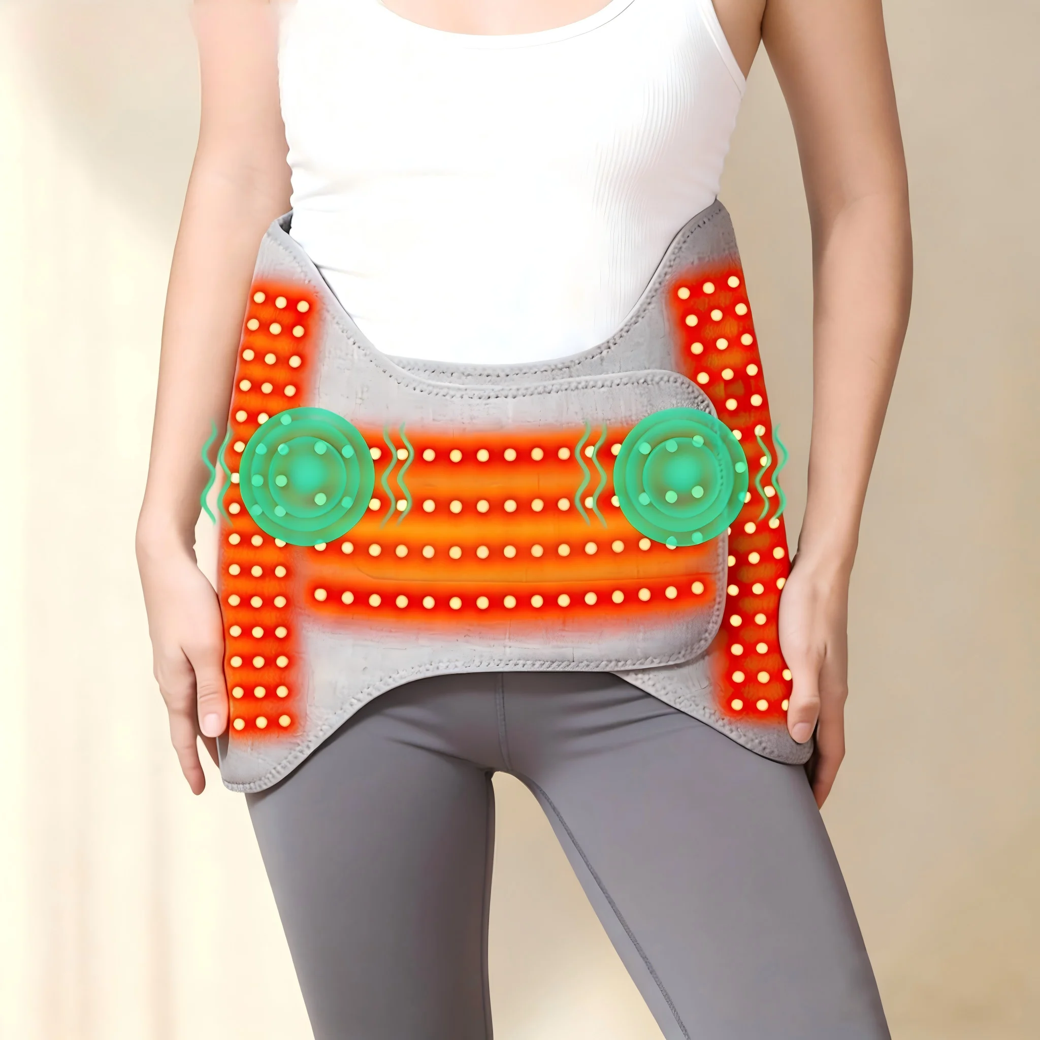 

Красный свет с подогревом, защита талии и бедра, вибрационный массаж живота, менструальная боль, способствует релаксации талии и бедра