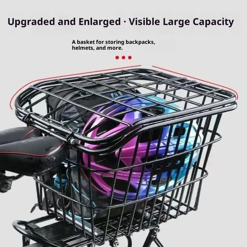 

Light Bicycle Rear Seat Storage Basket Metal Large Rear Cycle Rack Frame Cycle Rear Shelf For Cycling Bike Rear Basket With Rear