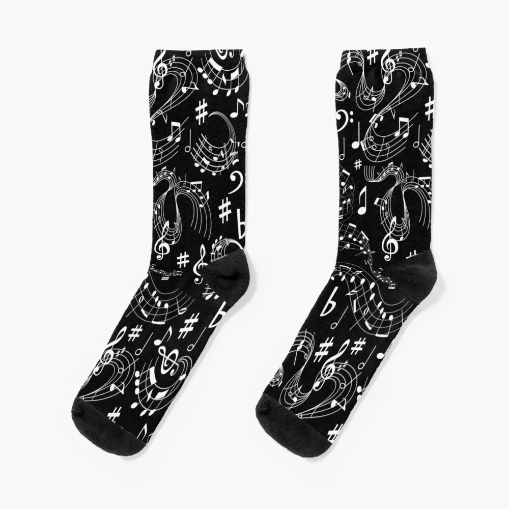 

Music, Musical Notes Socks Christmas luxury Non-slip FASHION Socks Women's Men's