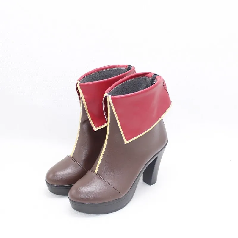 أحذية Game VTuber Houshou Marine التأثيرية للجنسين للنساء من البولي يوريثان أحذية عالية الكعب لحفلات الهالوين الهزلية وأعياد الميلاد #1