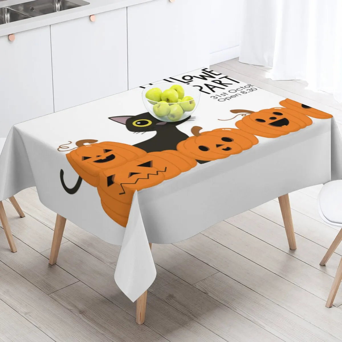 Halloween Style Waterproof Tablecloth Napkin Kitchen Mat Pumpkin Pattern Christmas Paper Napkins New Kitchen Gadgets Table Cloth