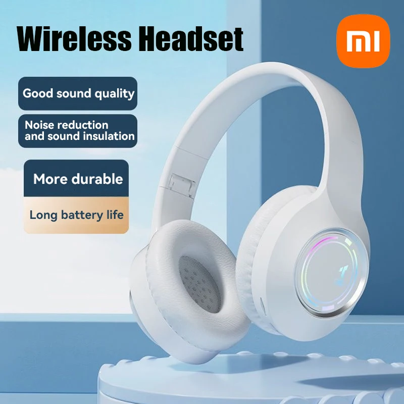 Xiaomi Bluetooth Headphone Wireless Headset The Ear High Fidelity Bass Stereo With Microphone Music Gaming Foldable Headsets