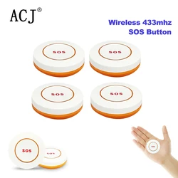 New SOS Wireless 433M Sensor Button Elderly Emergency Button Old Man Self Defense Home Burglar Work for 433MHz Home Alarm System