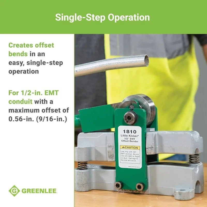 1810 جهاز ثني يدوي ليتل كيكر لقناة EMT مقاس 1/2 بوصة، فضي/أخضر #4