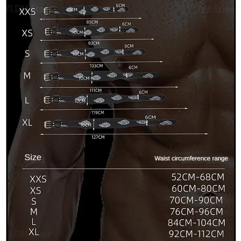 Naruto czerwony pas do podnoszenia fitnessu w chmurze pas do podnoszenia ciężarów domowa siłownia pas do kulturystyki Fitness Equiment Unisex