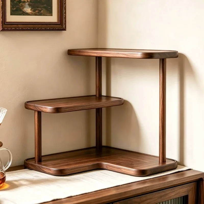 Desktop corner rack multi-layer storage rack dining table countertop coffee cup tea cup table cup placement