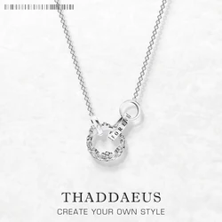Necklace Queen Crown Link Chain Fine Jewelry Europe 925 Stering Silver Brand New Romantic Gift For Women