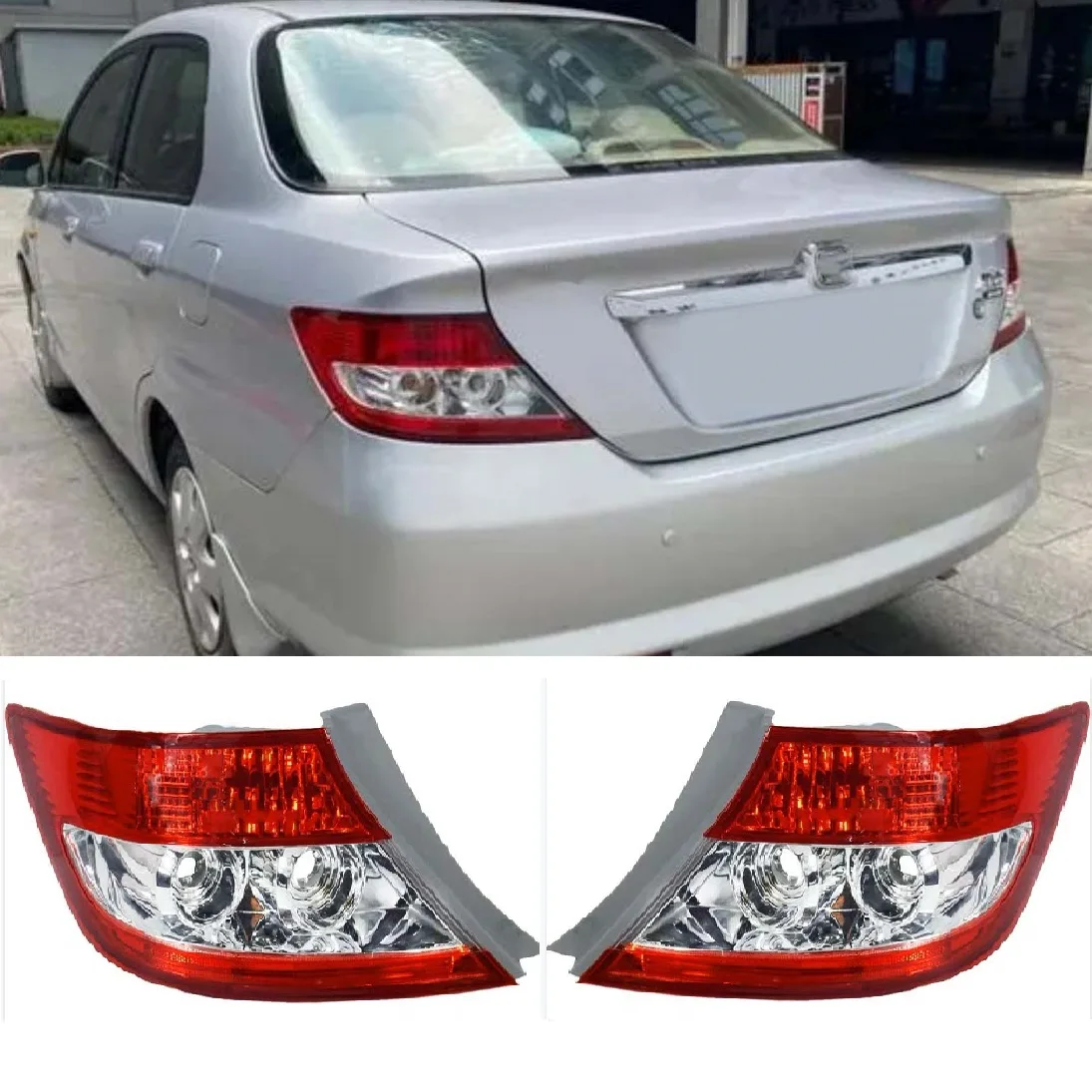 

Rear Brake Tail Lamp Tail light Taillight Rear Light For Honda FIT Hatchback 2003 2004 2005 2006 2007 Without Lamp Bulb