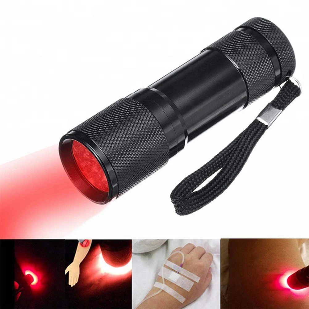 LED Red Light Flashlight Vein Finder Easy To Find Subcutaneous Veins Vascular Display Instrument for Night Observation