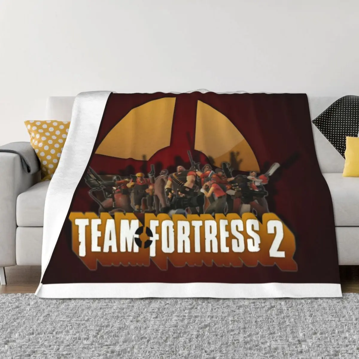 

Team Fortress 2 Video Gaming Poster Throw Blanket Cute Plaid Baby Winter beds cosplay anime Blankets