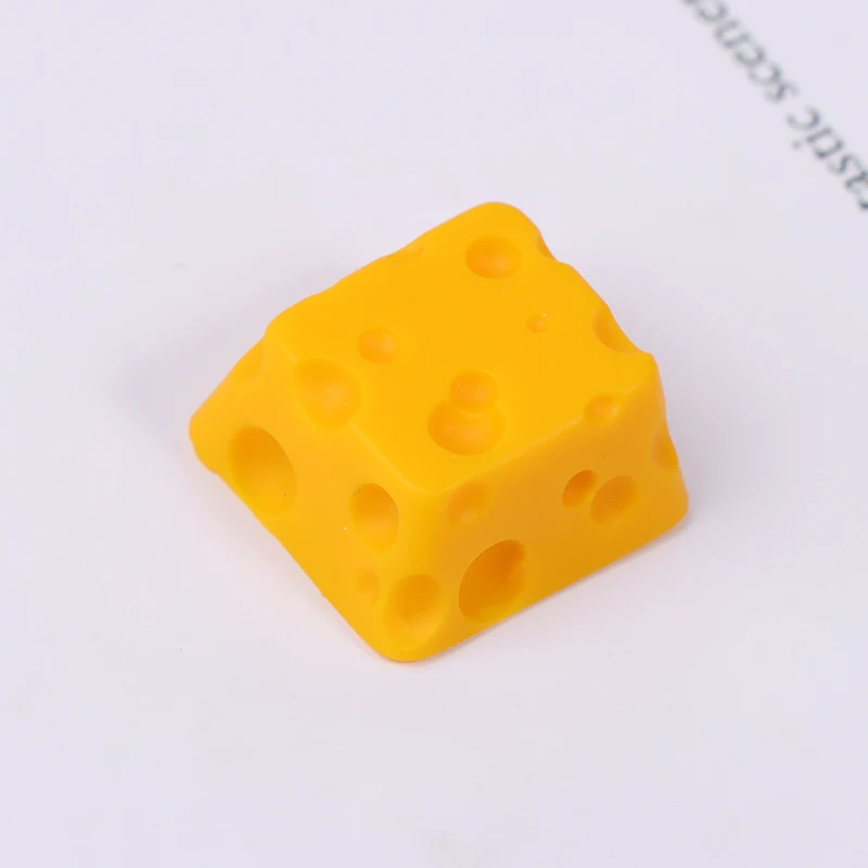 1 buah Keycap keju buatan tangan Resin Keycap untuk Keyboard mekanik Esc untuk kunci kue keju individual untuk tutup kunci