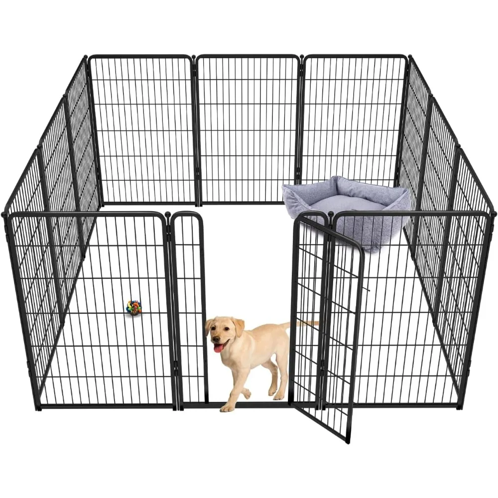 

Homeplus Indoor Dog Playpen - Stress-Free and Safe Play, 45 Inch 12 Panels for Large Dogs, Black│Patented