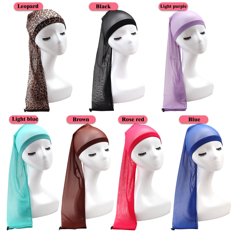 Stretchy Hair Net Mesh Wig Cap For Full Cover Care Hair Length 70Cm Drawstring Hair Sleeves For Dreadlocks Spandex Sleeve Cap