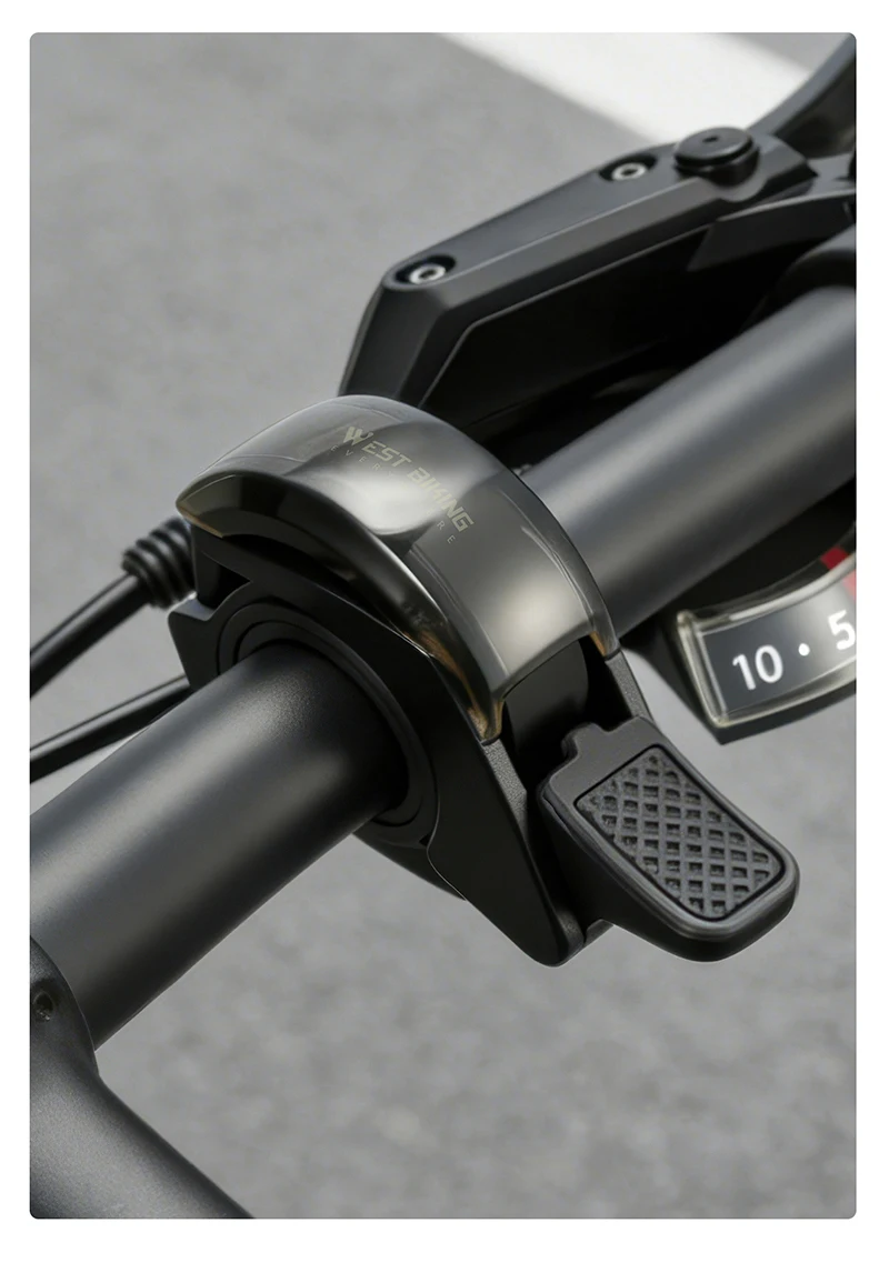 WEST BIKING Whale Versteckte Fahrradklingel aus Aluminiumlegierung, Fahrradhorn mit klarem, lautem Ton, 22,2-31,8 mm Lenkerklingel zur Sicherheitswarnung – Detail 12