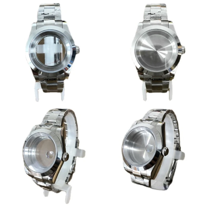 

39mm Watch Stainless Steel Case Strap Set Suitable for Japan Seiko NH35/NH36 Movement AK Aperture Sapphire Glass Parts DIY