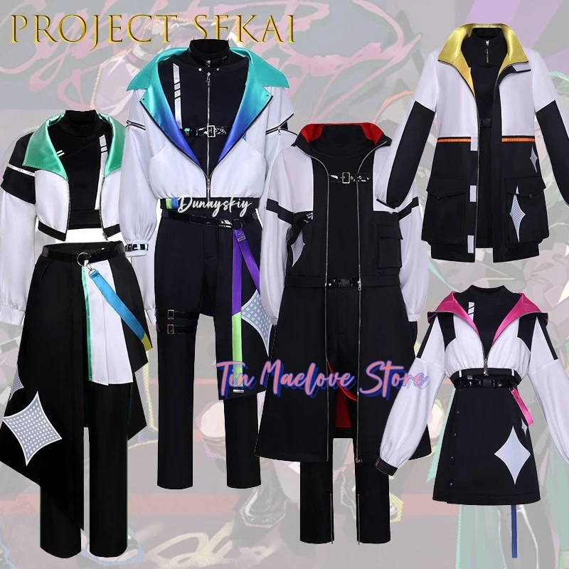プロジェクトセカイ-神代るい-天馬つかさ-草薙ねね-大鳥エム-コスプレ-アイム制服-pjsk-女性用-ハロウィン衣装-﻿