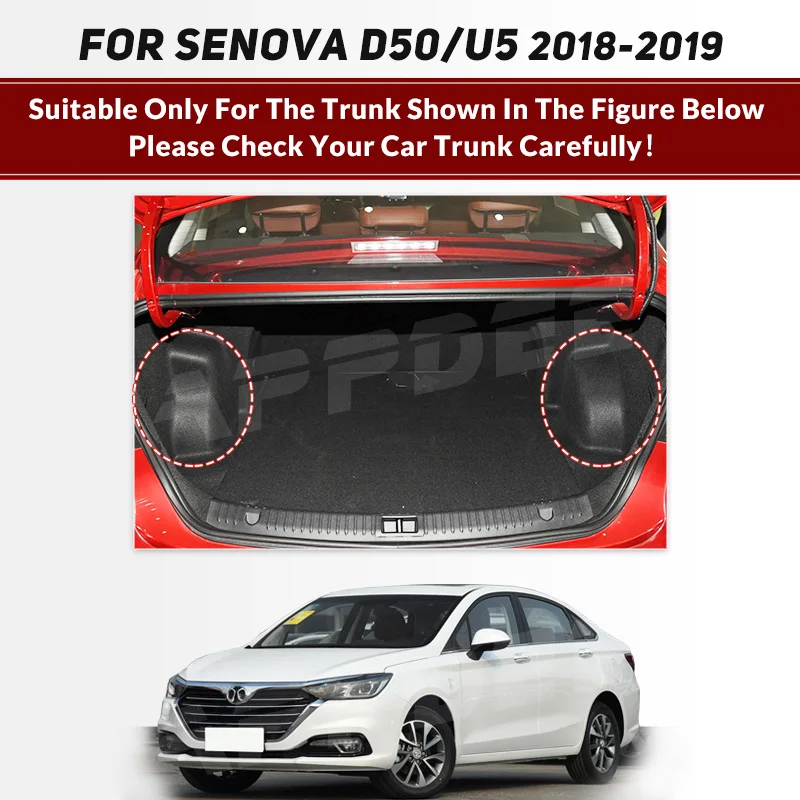 Auto Full Coverage Trunk Mat For Beijing Senova D50\U5 2018 2019 Car Boot Cover Pad Cargo Liner Interior Protector Accessories