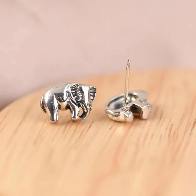 

Новые ретро маленькие слоны из стерлингового серебра 925 пробы, модные персонализированные серьги с животными TYB622