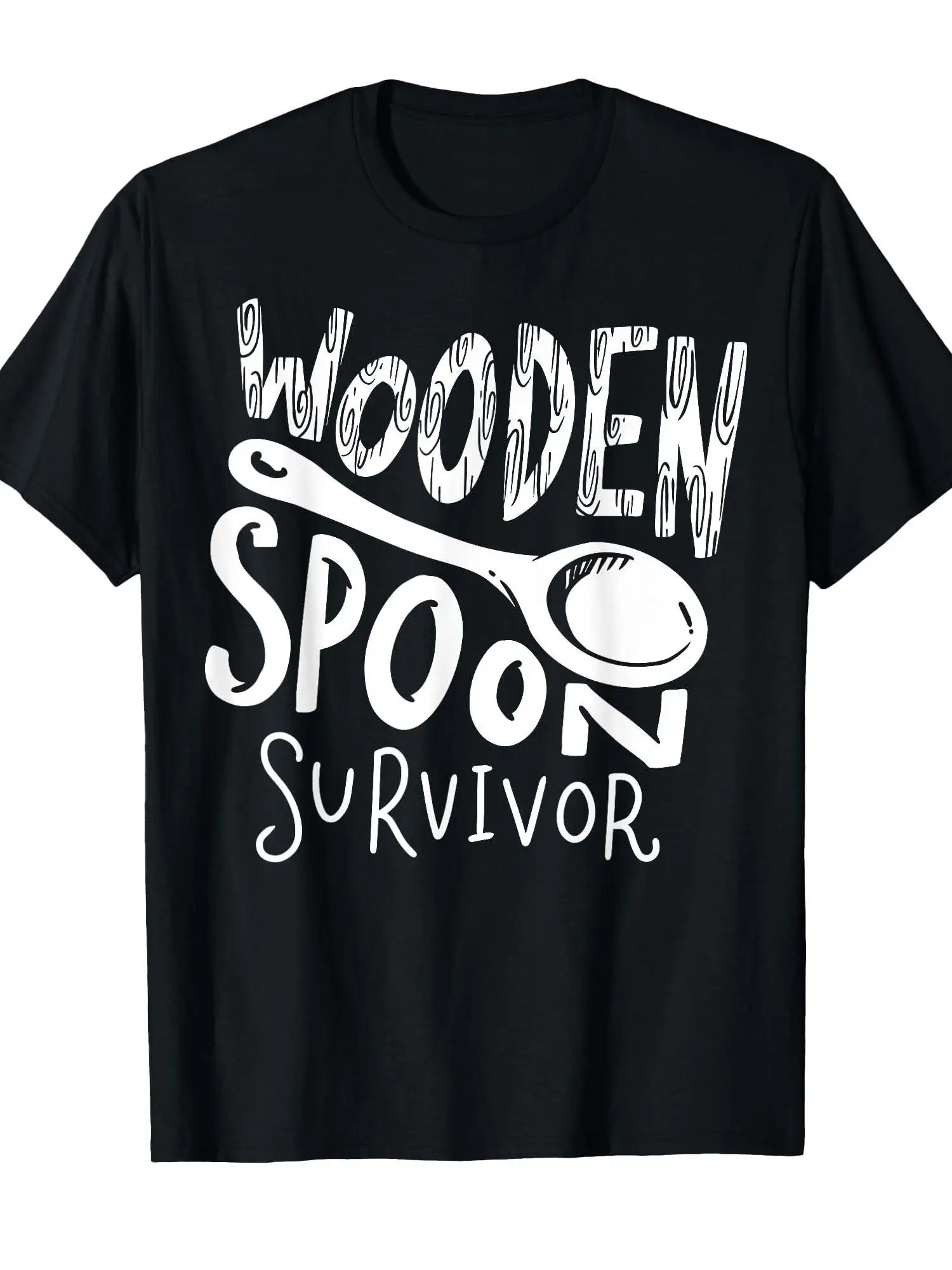 Humor Wooden Spoon Survivor T-Shirt - Canadian humor pattern design, unisex soft casual shirt,