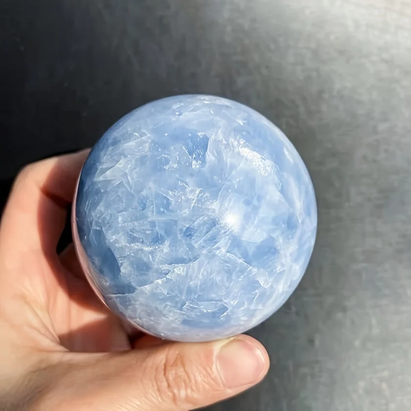 Large Natural Blue Celestite Crystal Quartz Ball Kyanite Sphere Crystal Specimen Crystal  Meditation Chakra Gems Minerals