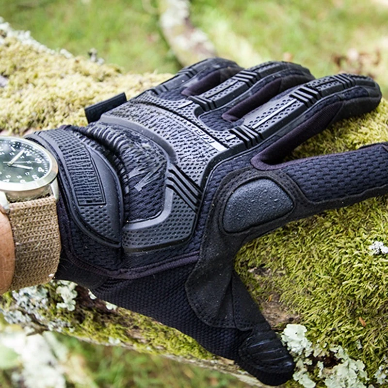 Super Technician M-PACT Armor Tactical Gloves Men's Outdoor Riding Full Finger Protection Multi-purpose