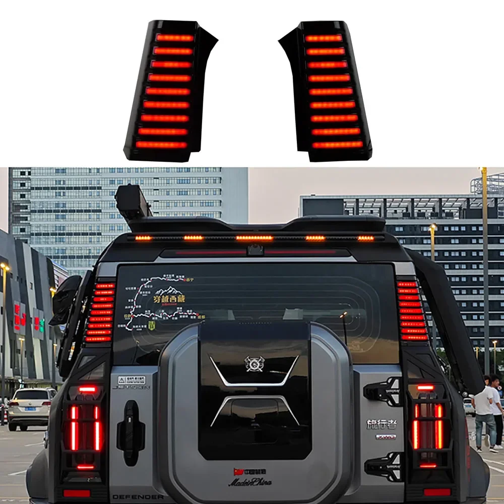 

Retrofitting Three Rows D-pillar Lights Rear Turn Warning Lights For Chery Jetour Traveler T2 LED Side Panel Light Accessories