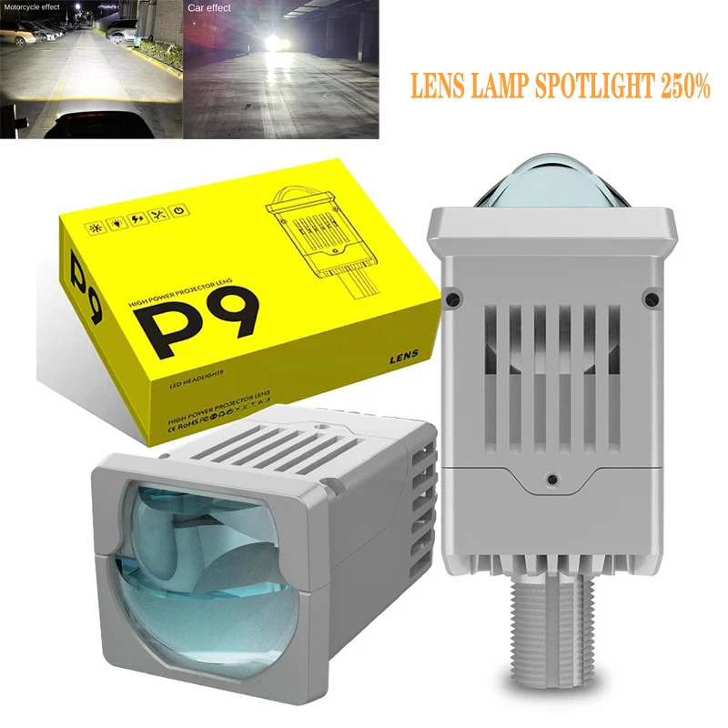 Non-destructive installation Headlight Car Moto Motorcycle H4 H7 9005 led Projector Laser Lens High Brightness 2 Inch 12V-60V