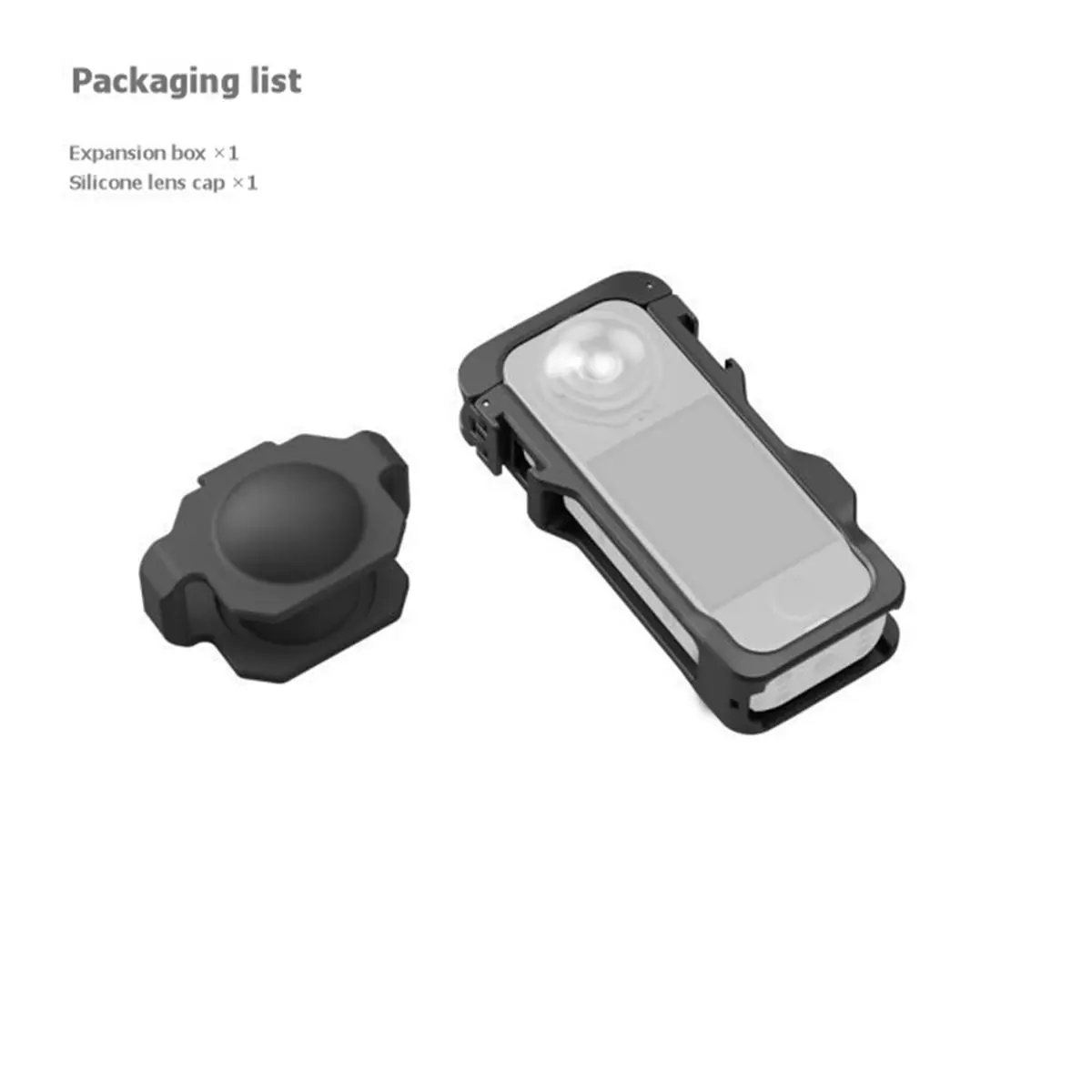 AT33 Expansion Frame Cage for Insta360 X4 Air Action Camera Protective Frame with Cold Shoe 1/4