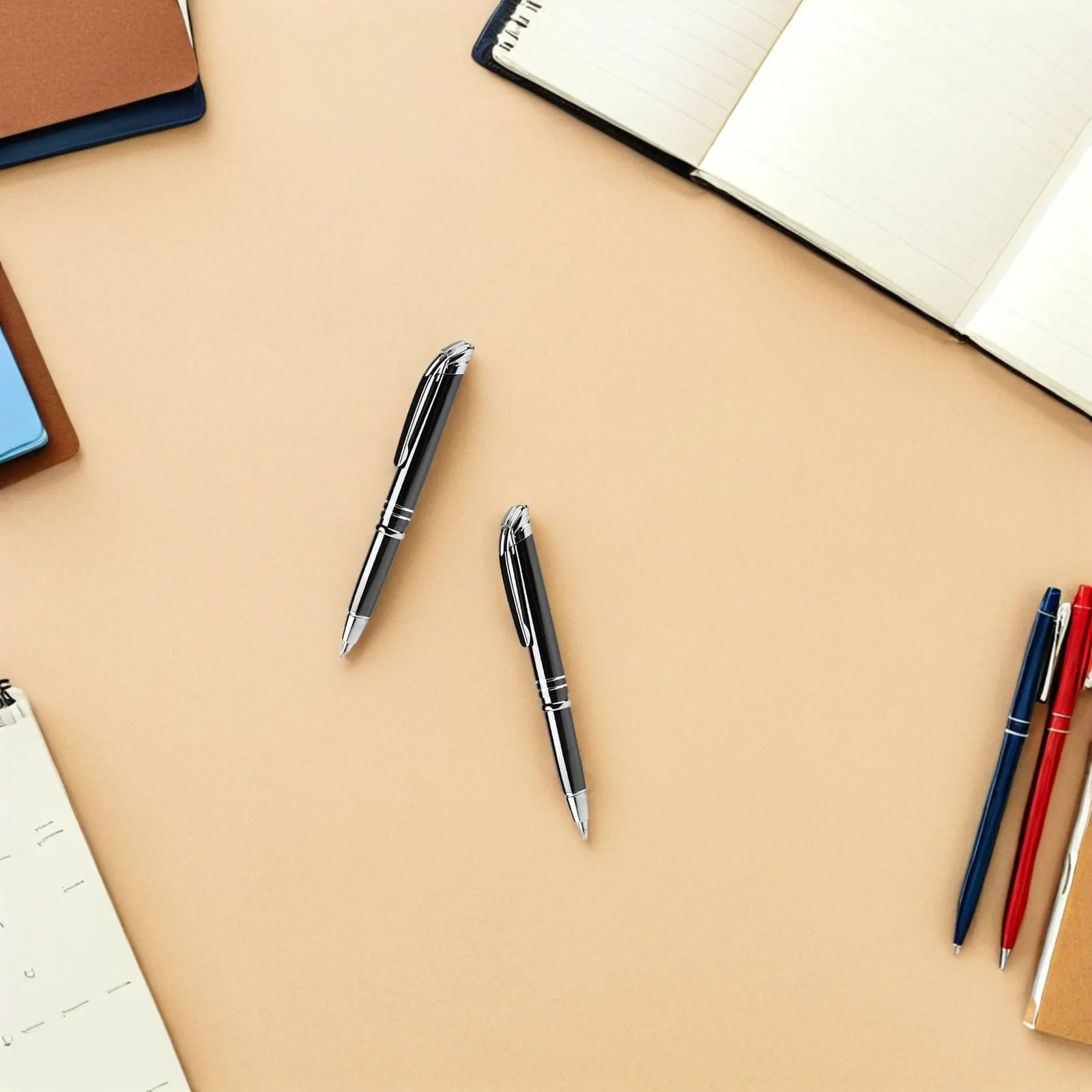 

2Pcs Glowing Ballpoint Pens Metal LED Creative Fine Tip Writing Pens for School Office Use Perfect for Students