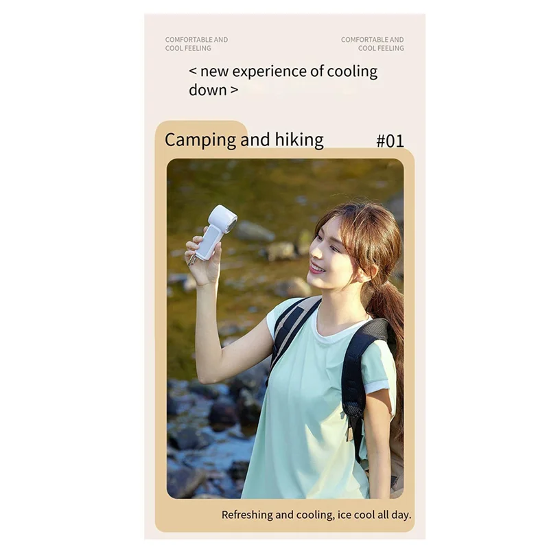 A60Z Top Portable Handheld Fan Mini Air Conditioner Fan, 2000Mah USB Rechargeable