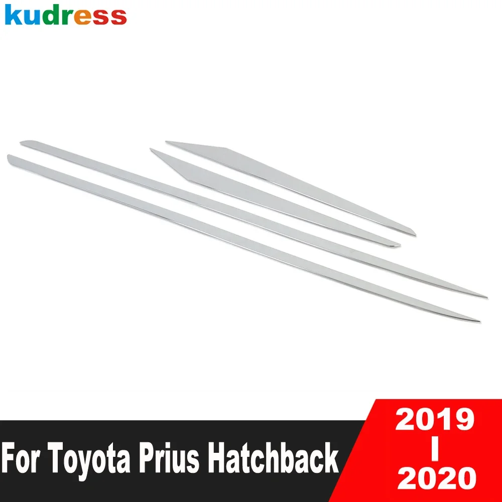 Side Door Body Trim For Toyota Prius Hatchback 2019 2020 Chrome Car Door Line Panel Hoods Streamer Molding Strip Accessories