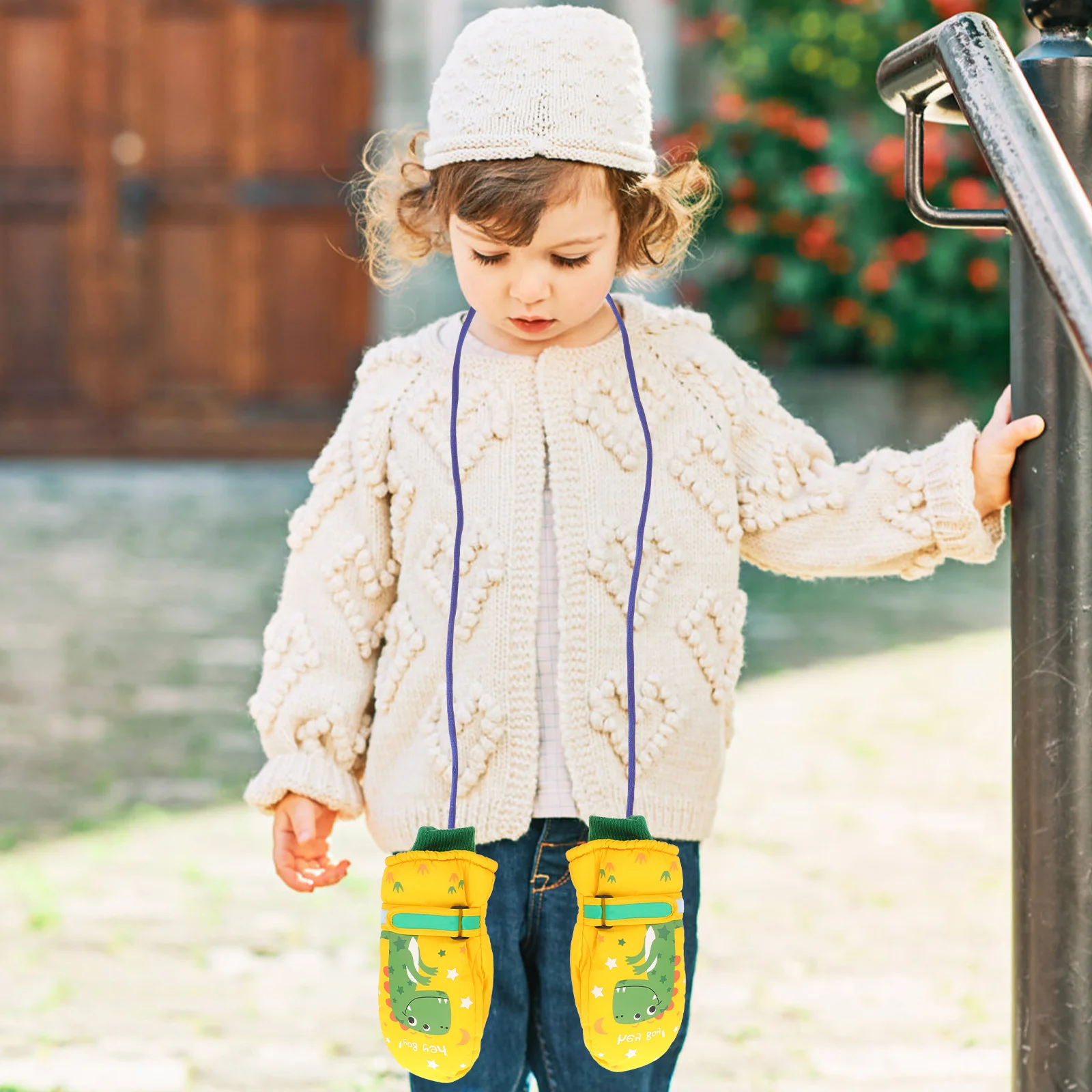 Guante antipérdida, cuerda duradera de poliéster, cordón para manopla de esquí, soporte para guantes para deportes de invierno al aire libre, portátil, antideslizante, reutilizable