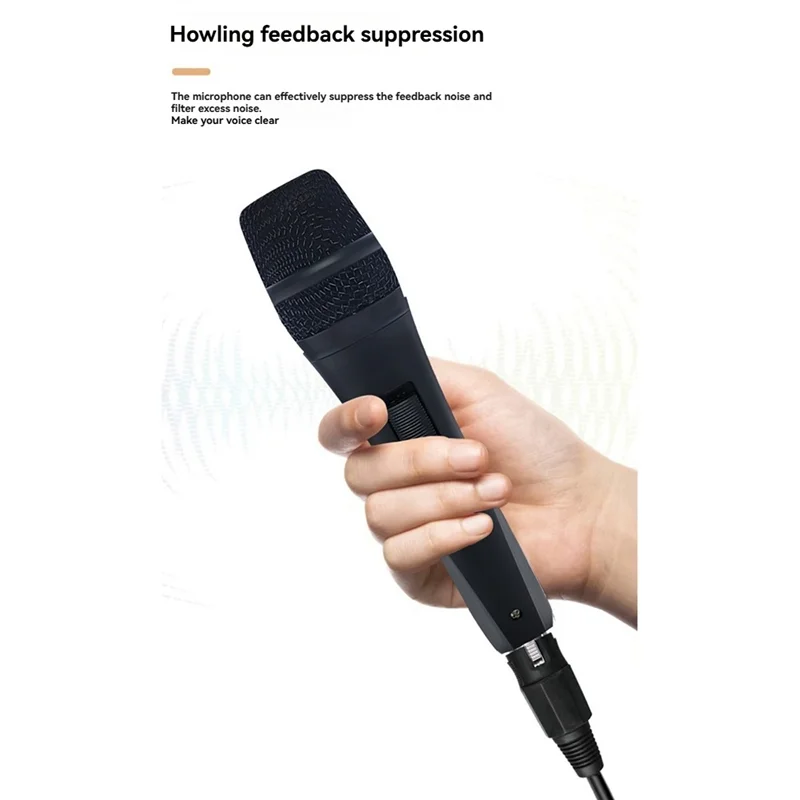 LBER Karaoke Mic With Switch Wired Dynamic Microphone For Karaoke Vocal Music Performance Singing