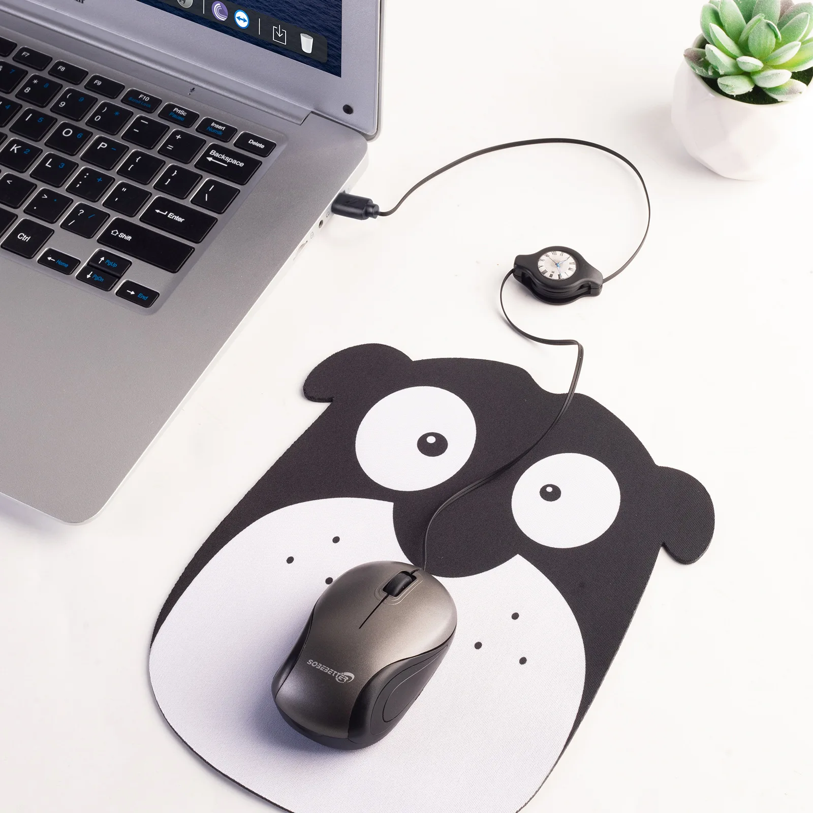 كتم صوت محمول صغير الحجم من النوع C واجهة USB قابلة للدوران وقابلة للسحب لهدايا الأطفال ماوس سلكي لأجهزة الكمبيوتر المحمول والكمبيوتر اللوحي والهاتف المحمول