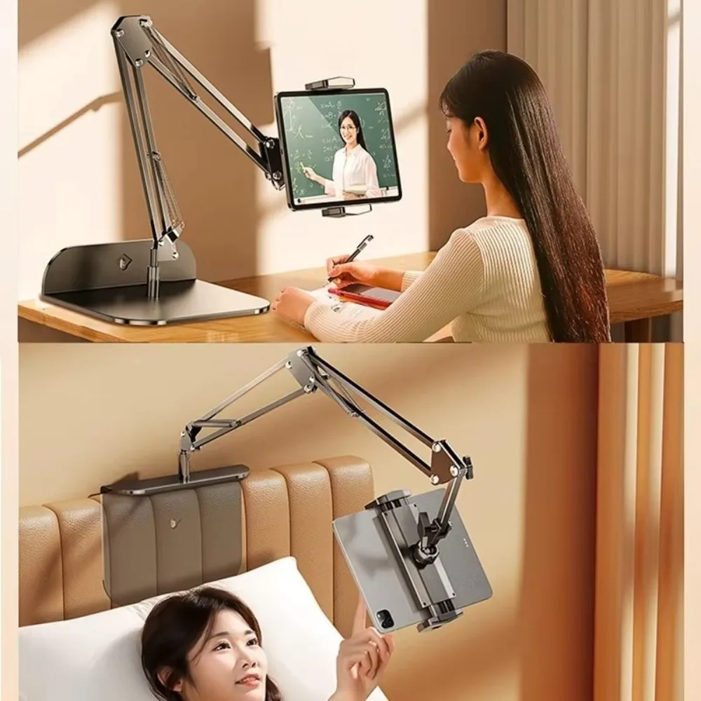 Universal Versteckte Tablet Ständer Faltbare Rotation Flexible Arm Telefon Halterung Legierung Einstellbare Tragbare Faule Halterung