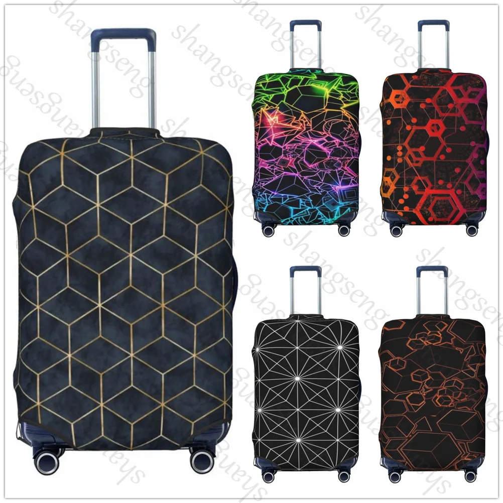 Geometric polygons Thicken Luggage Cover Elasticity Trolley dust cover Suitcase Protection Cover Suitcase Case Accessories