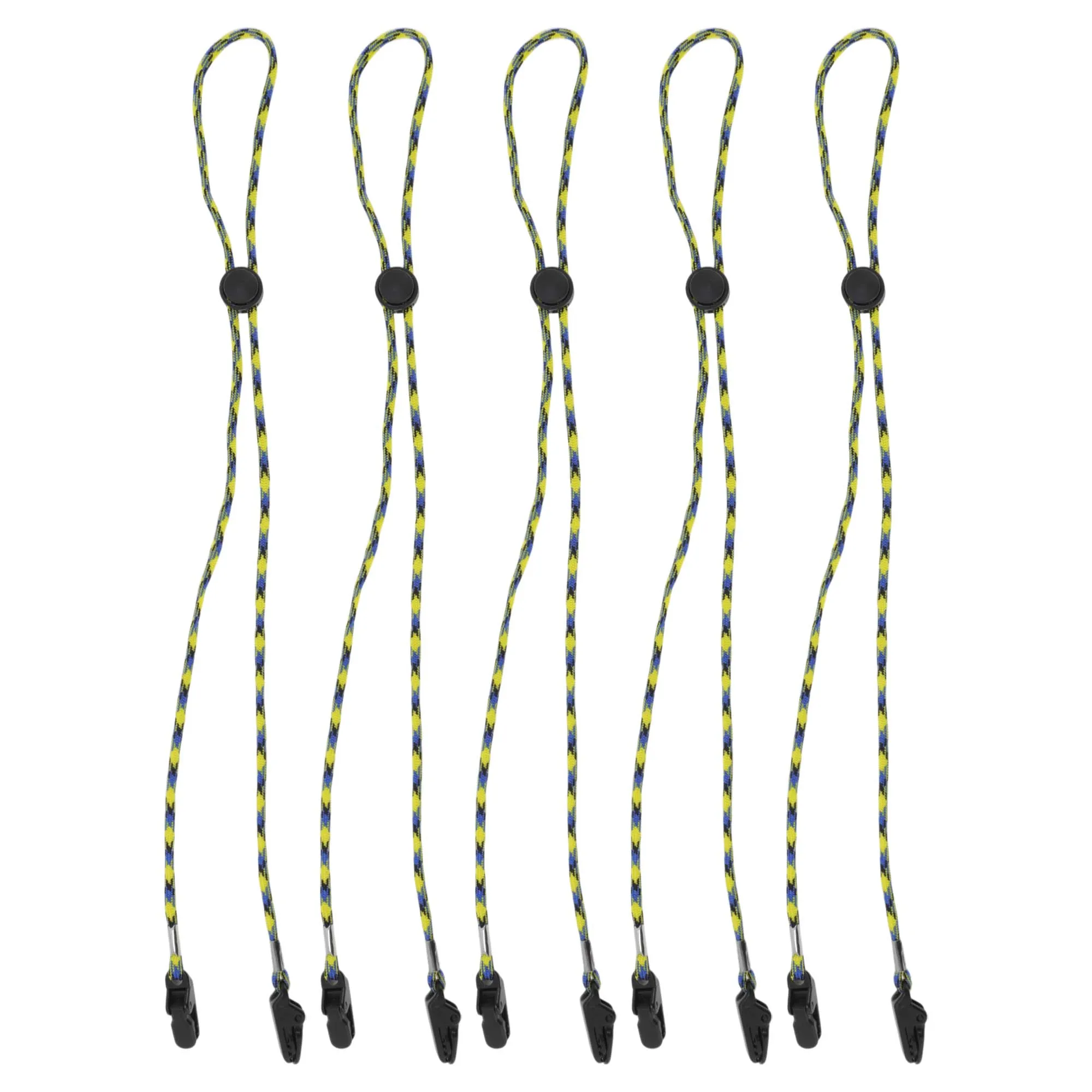 

UXCELL Hat Clip, Adjustable Chin Cord, Hat Straps for Wind, Golfing, Fishing, Boating, Blue, Yellow, 5 Pcs