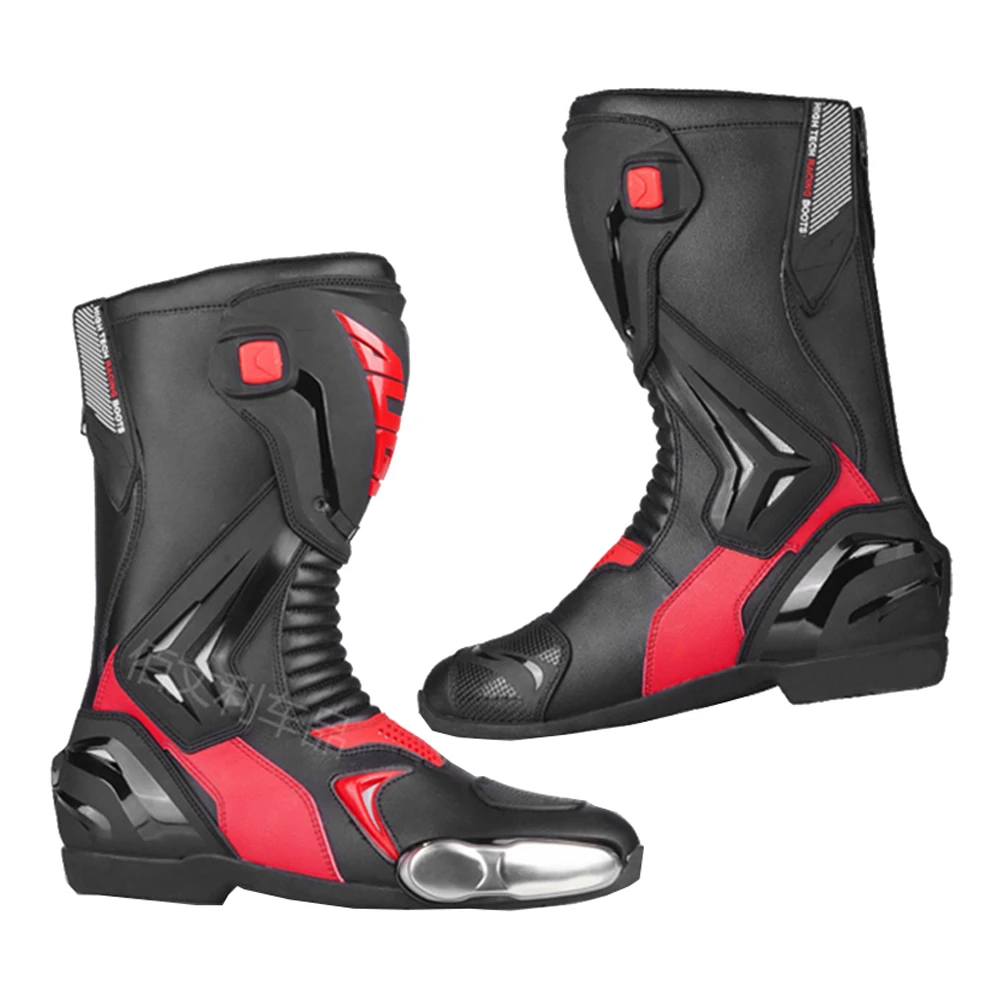 Motorcycle Boots Man Waterproof Studded Boots Wear-Resistant Motocross Boot Anti-Slip Motorcycle Equipment Anti-Fall