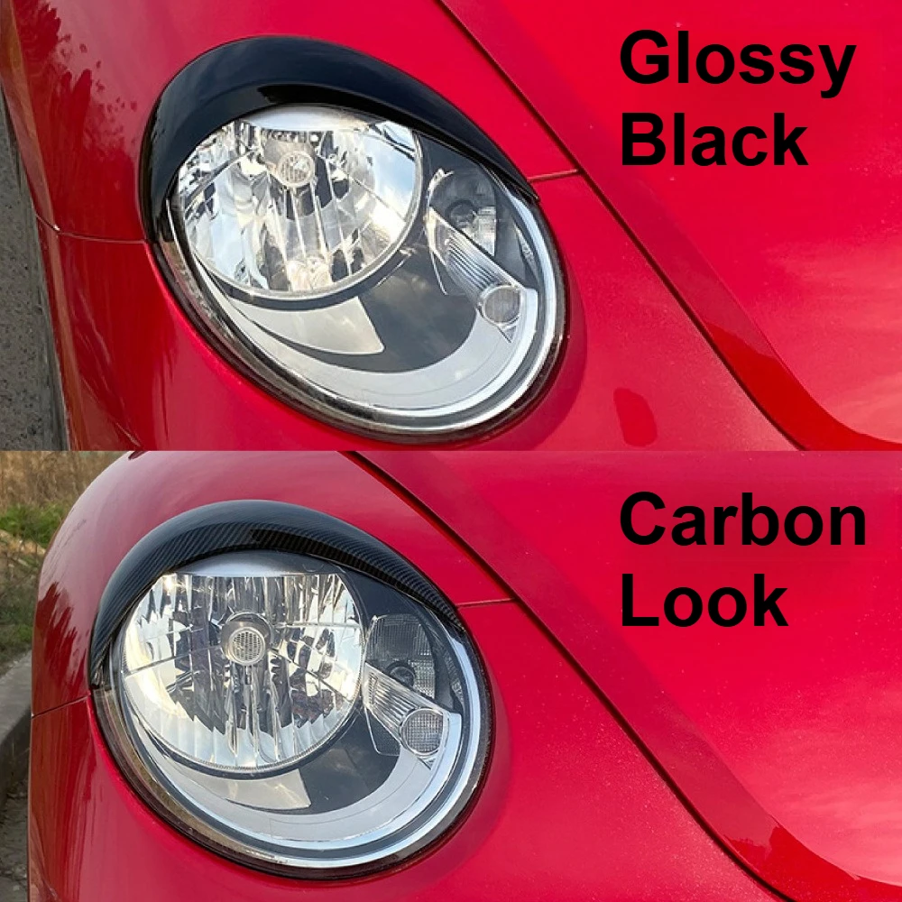 سيارة الجبهة العلوي الحواجب ل Volkswagen VW Beetle 2012-2018 رئيس مصباح الجفون غطاء الكسوة السيارات الجسم أطقم اكسسوارات السيارات