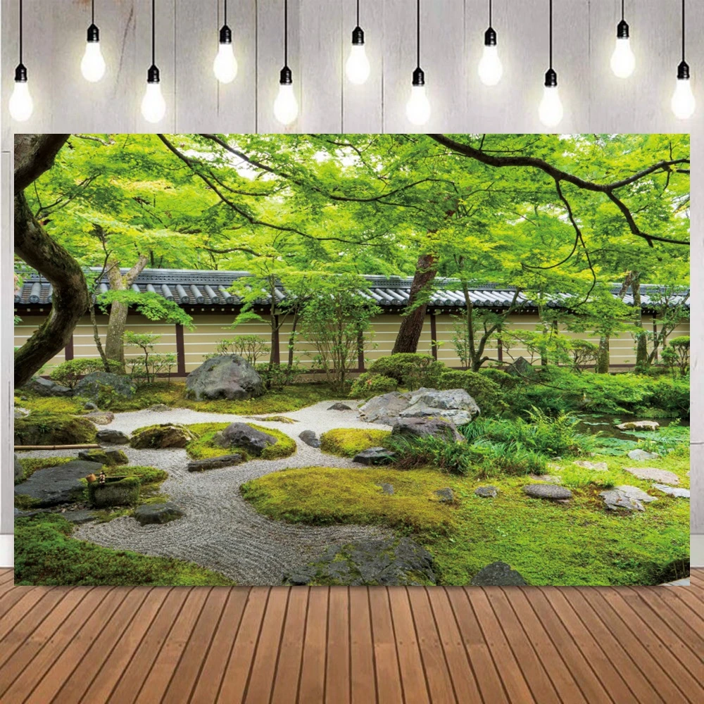 和風禅庭園写真背景 トーリー 赤橋 桜 肖像撮影 ホームデコ - Photography Zen のレビューと価格