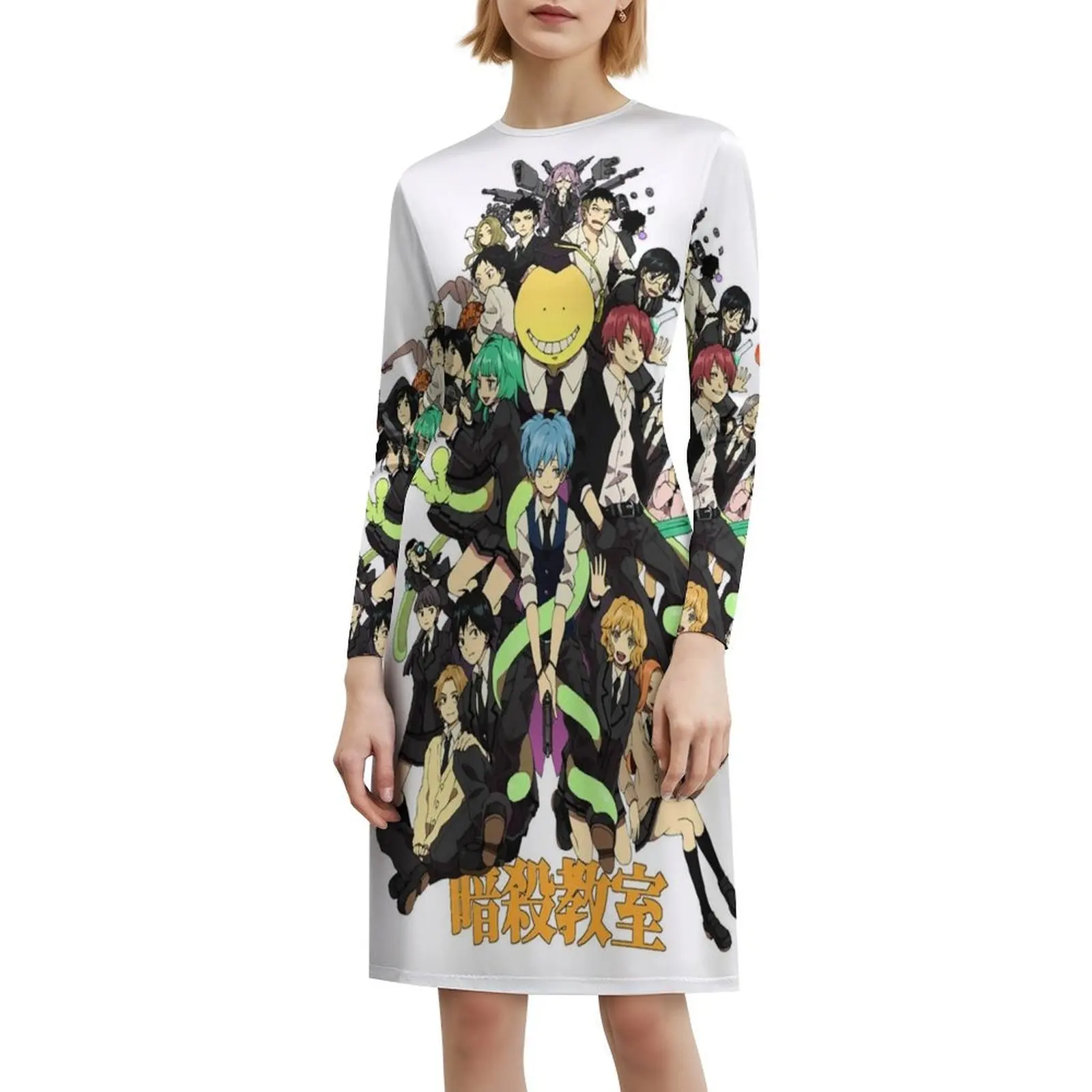 فستان بوهو أنيق للفصل الدراسي أنيق على الشاطئ لحفلات الزفاف Ansatsu Kyoshitsu Korosensei Hinata ملابس نسائية #6