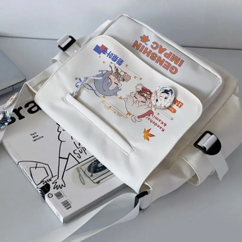 Genshin Impact Game Single Shoulder Bag Middle And Primary School Boys, Class Bag, Trendy Brand For Girls, Crossbody Backpac