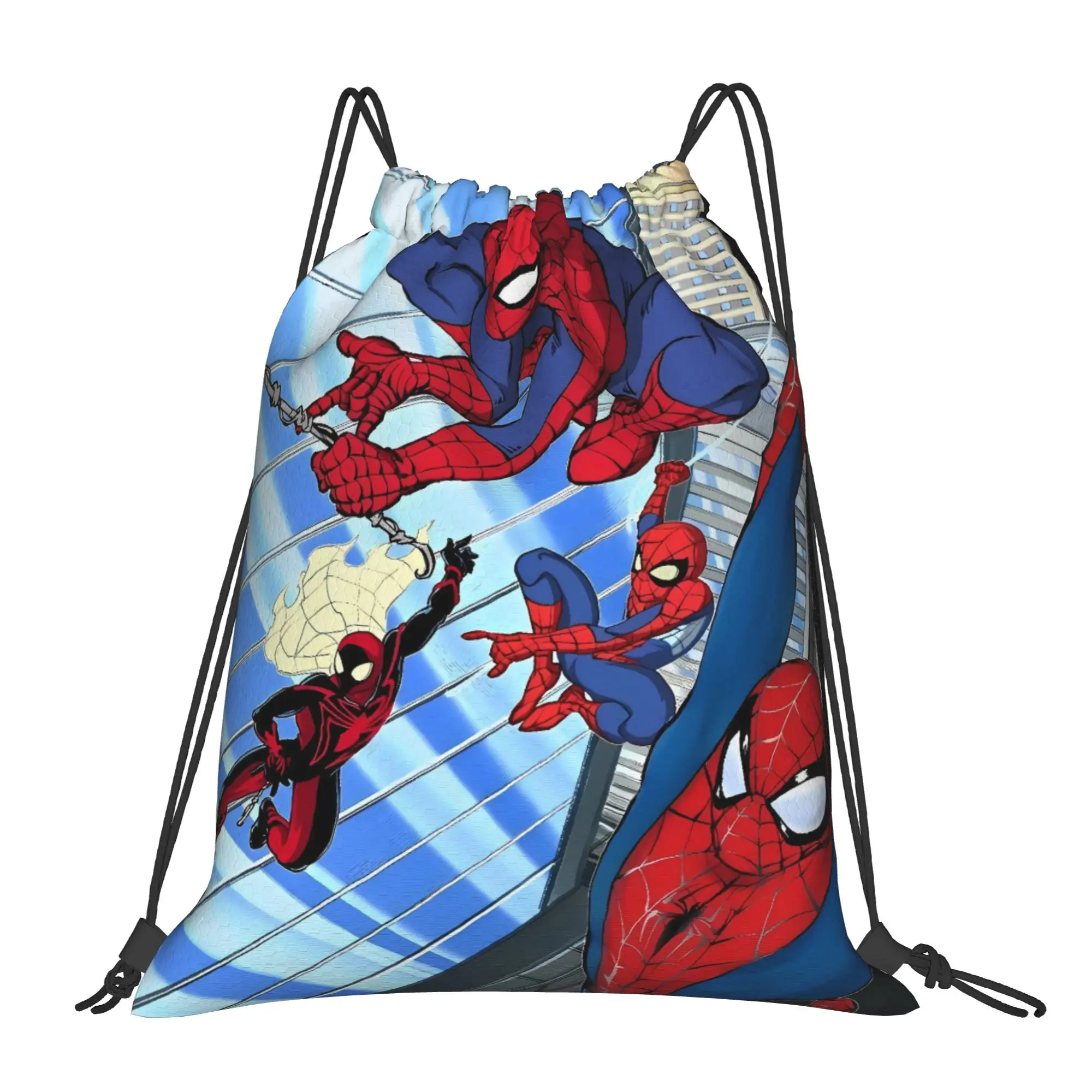 S-Spiders Heroes Backpack  Foldable Women Outdoor Beach Print Sackpack String Bags