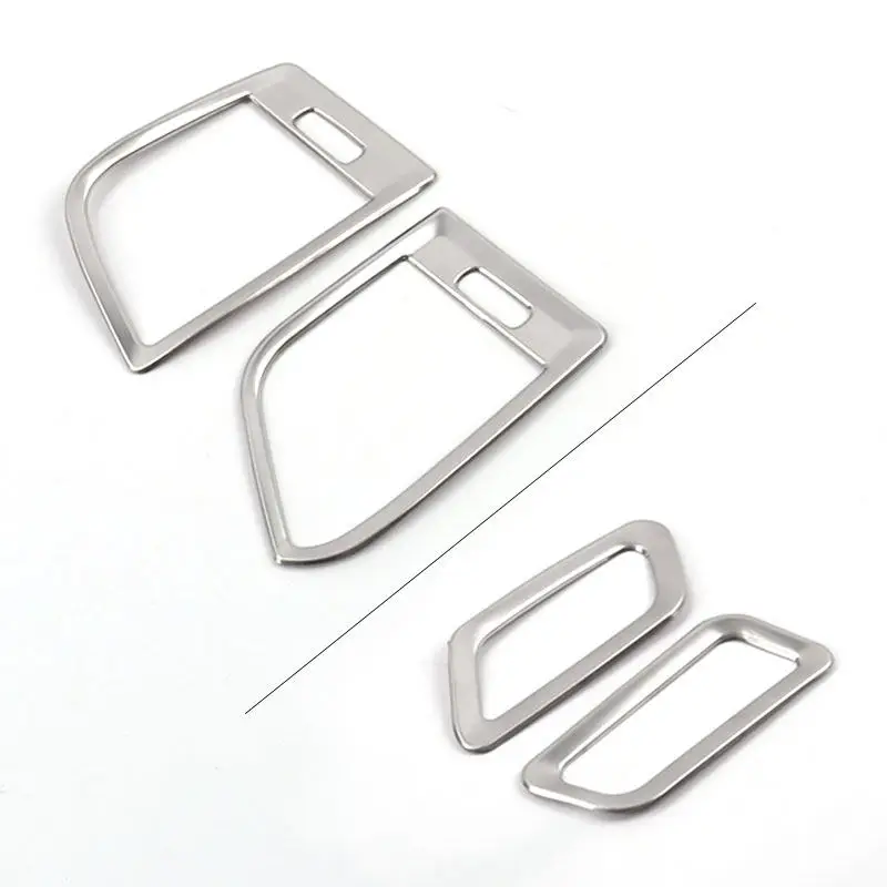 Stainless Steel Car Accessories Dashboard Panel Side Air Conditioning Outlet Vent Frame Cover Trim For Volvo XC60 2009-2017 LHD